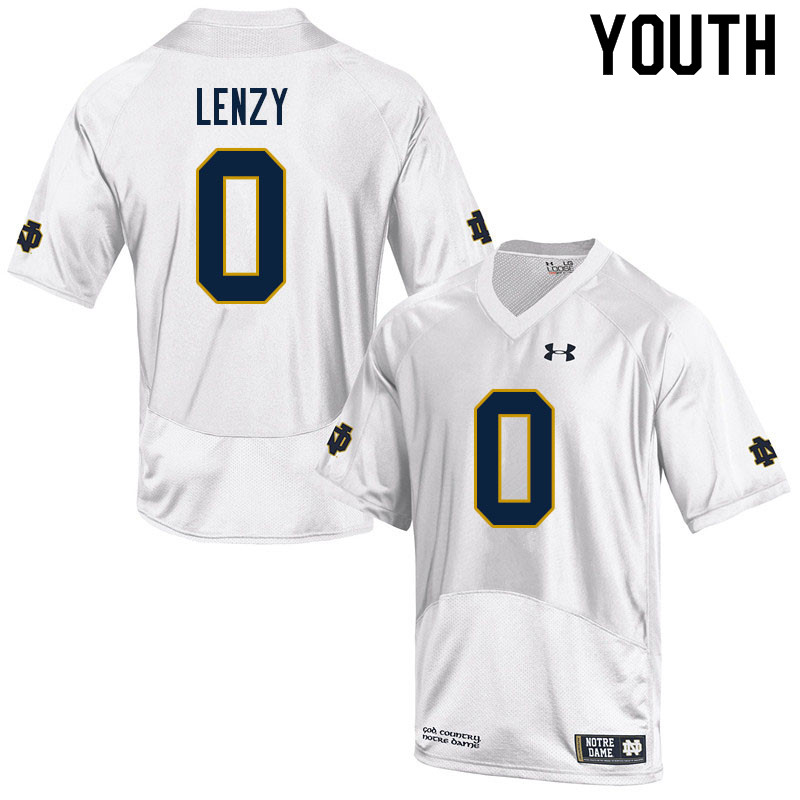 Youth #0 Braden Lenzy Notre Dame Fighting Irish College Football Jerseys Sale-White - Click Image to Close